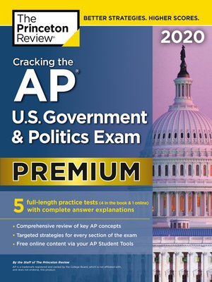 cover image of Cracking the AP U.S. Government & Politics Exam 2020, Premium Edition